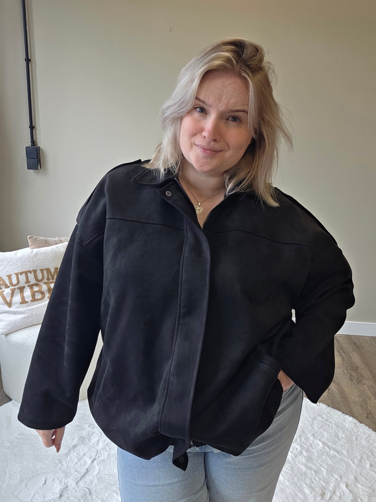 Suède Jacket (in 4 Kleuren)
