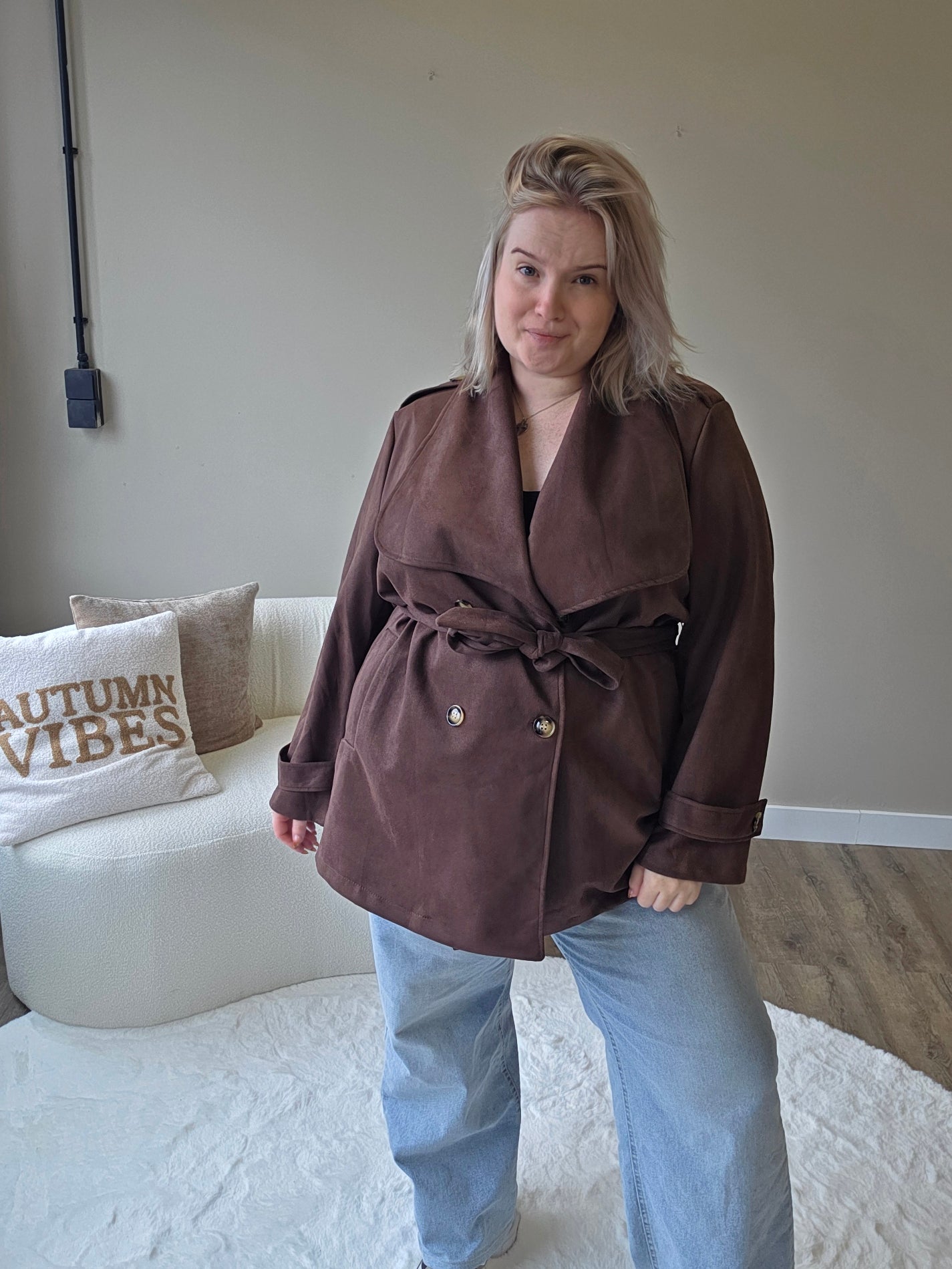 Suède Trenchcoat Short (In 3 kleuren)
