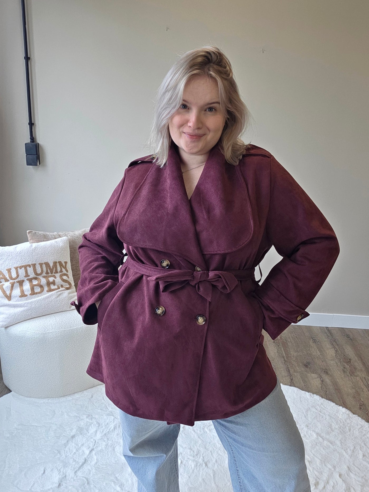 Suède Trenchcoat Short (In 3 kleuren)