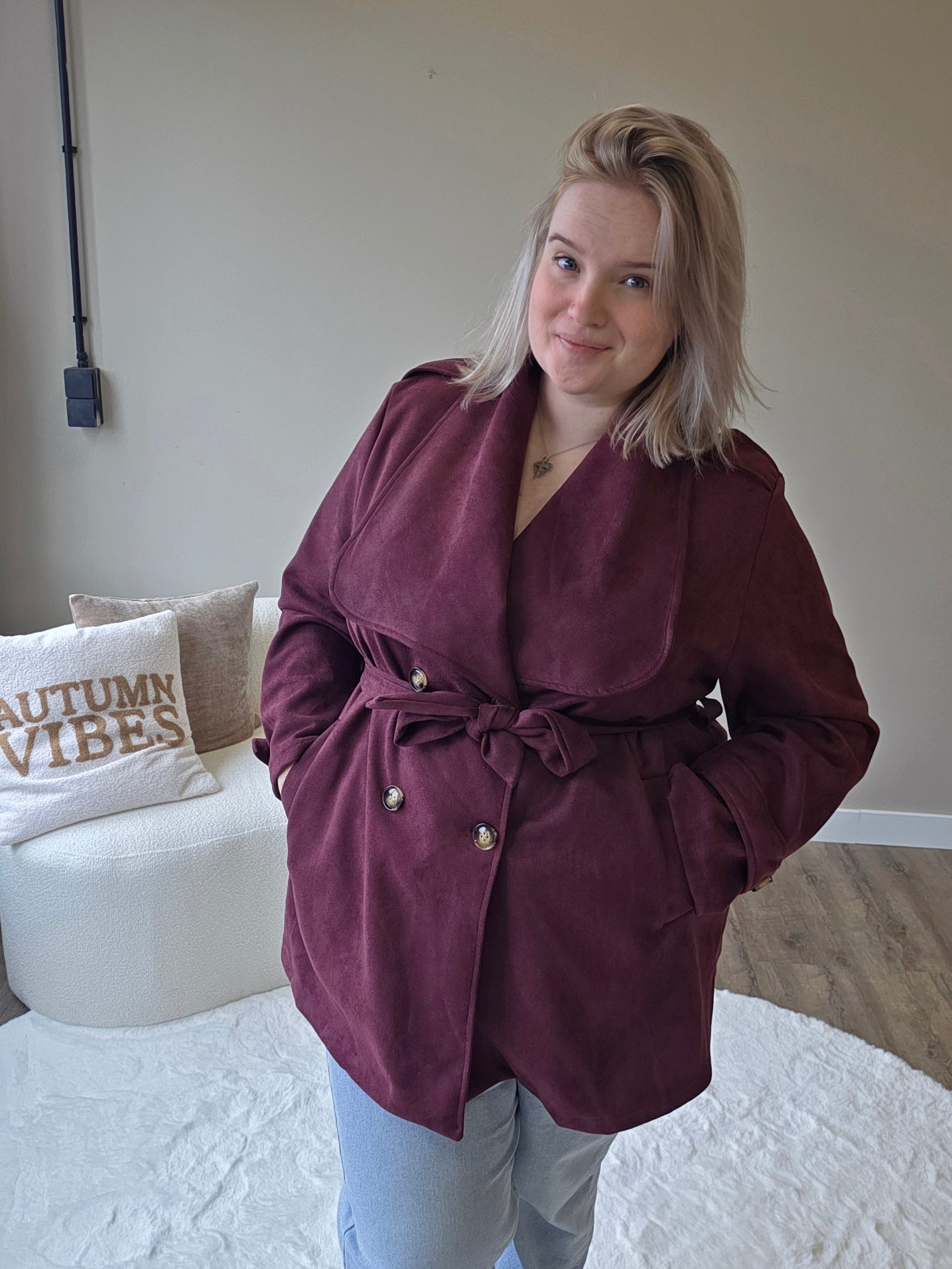 Suède Trenchcoat Short (In 3 kleuren)