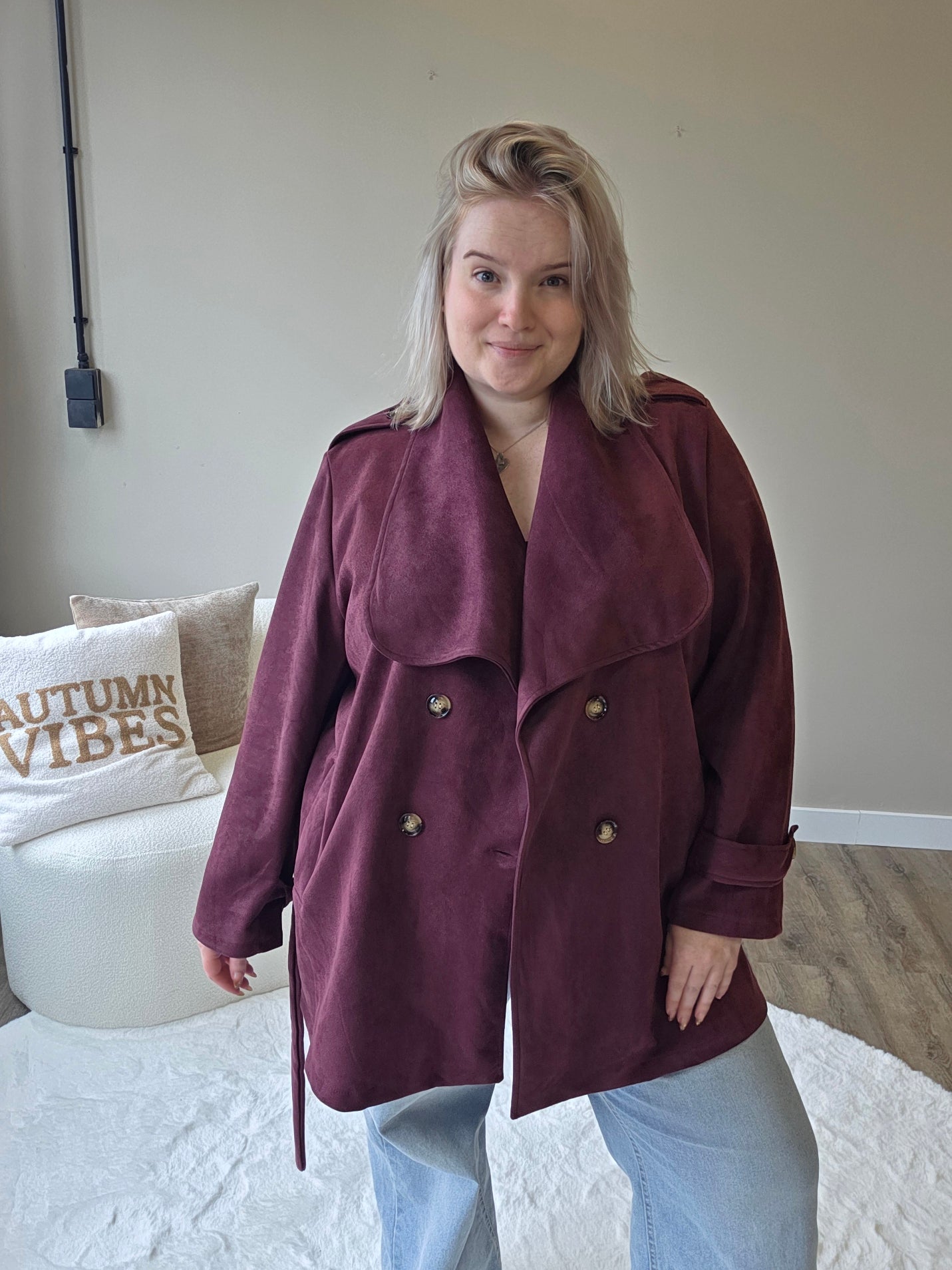 Suède Trenchcoat Short (In 3 kleuren)