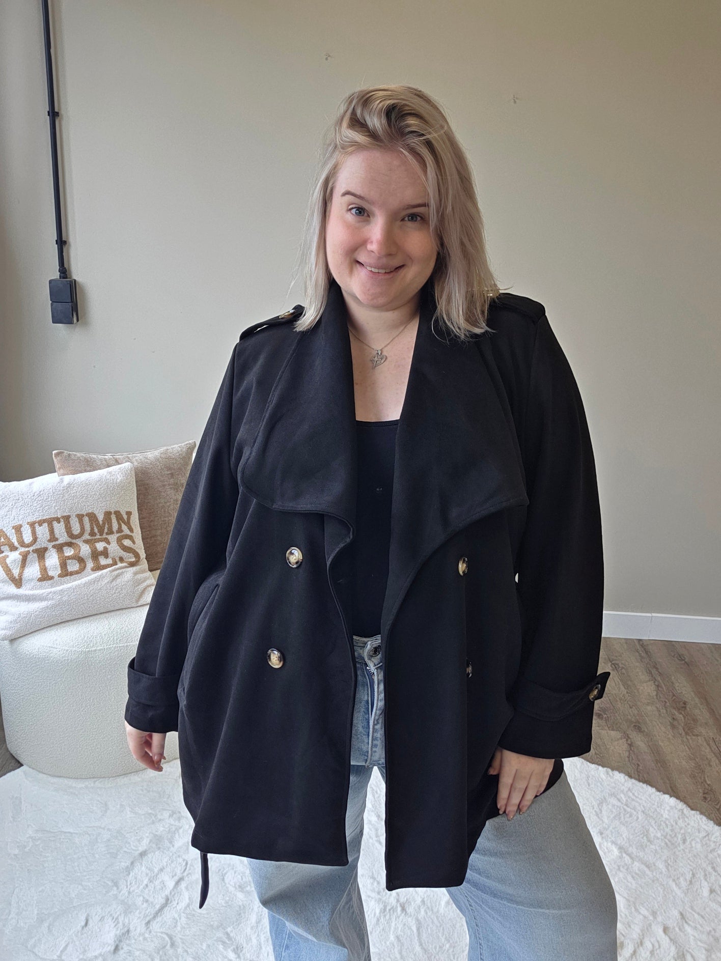 Suède Trenchcoat Short (In 3 kleuren)