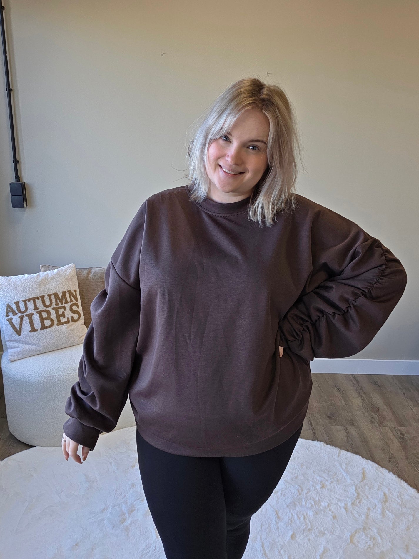 Sweaters Met Geplooide Mouw (In 3 kleuren)