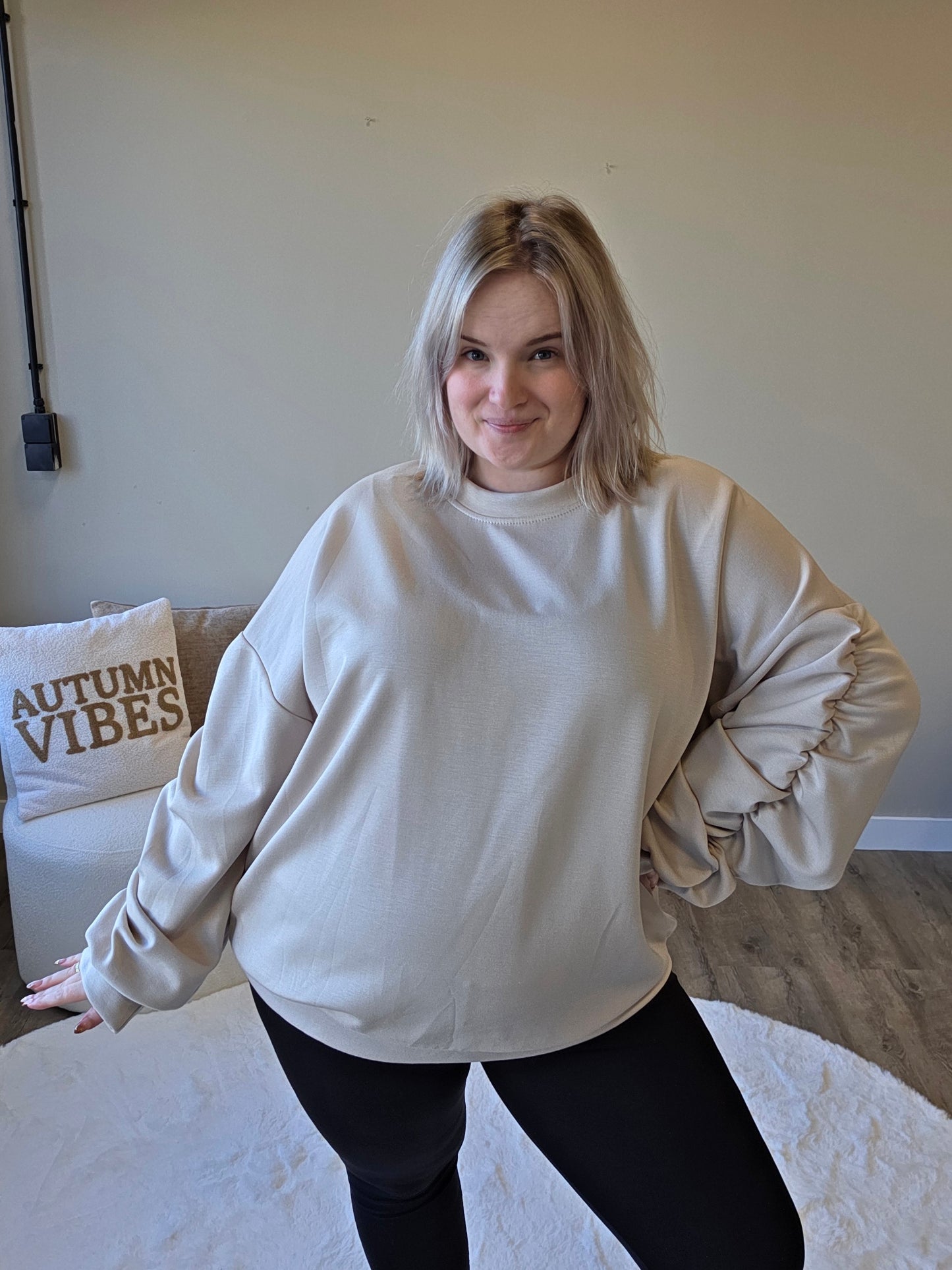 Sweaters Met Geplooide Mouw (In 3 kleuren)