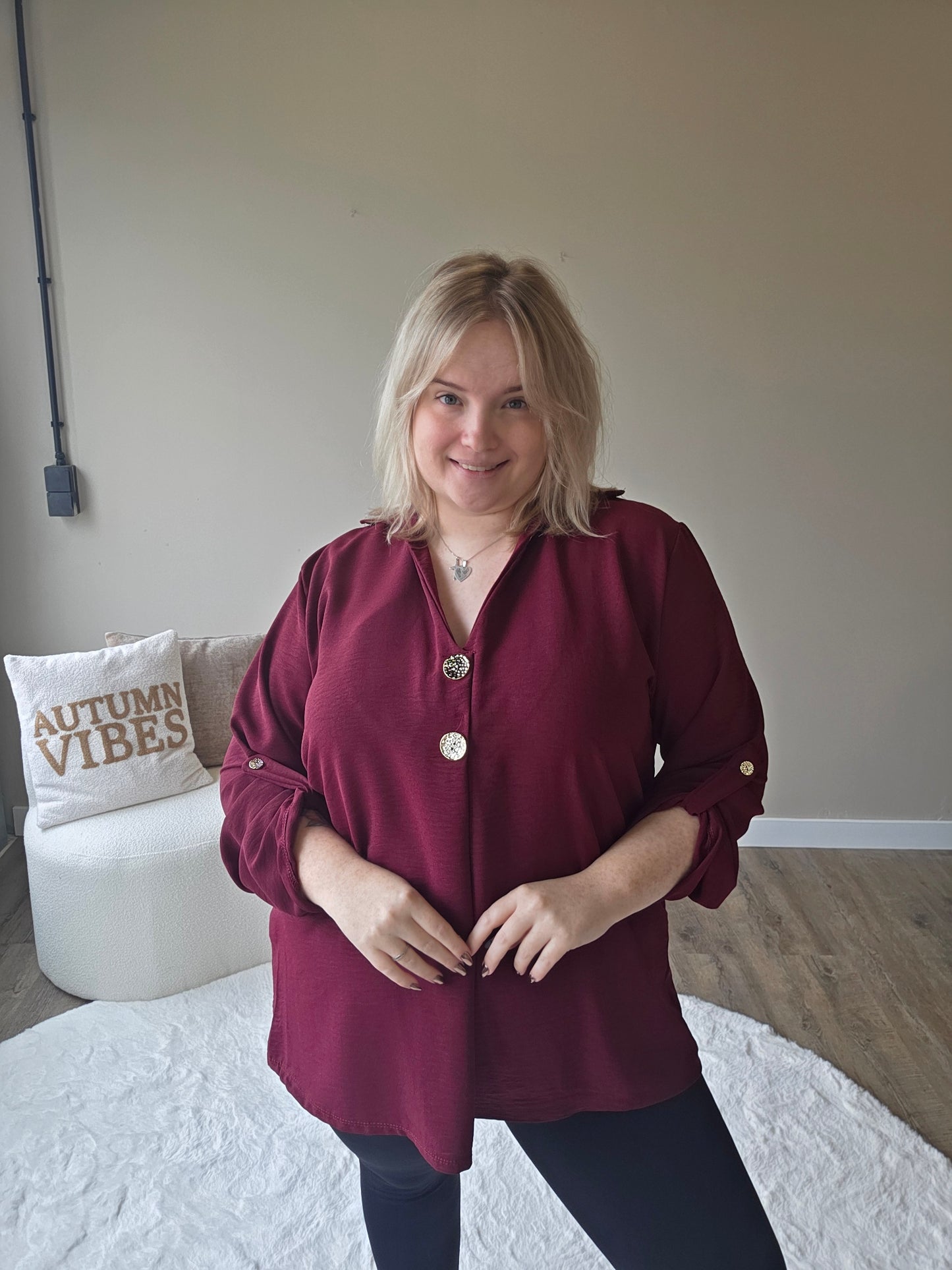 Button Blouse (In 2 kleuren)