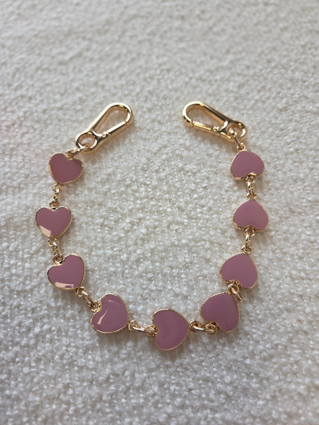 Bag Charm Heart Blush Pink