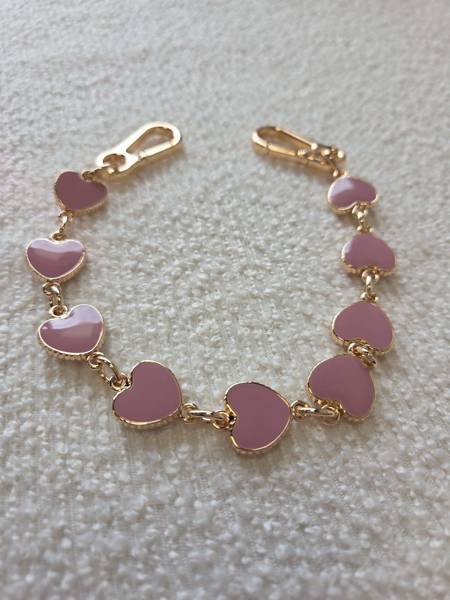 Bag Charm Heart Blush Pink