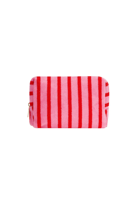 Striped Make-up bag Pink