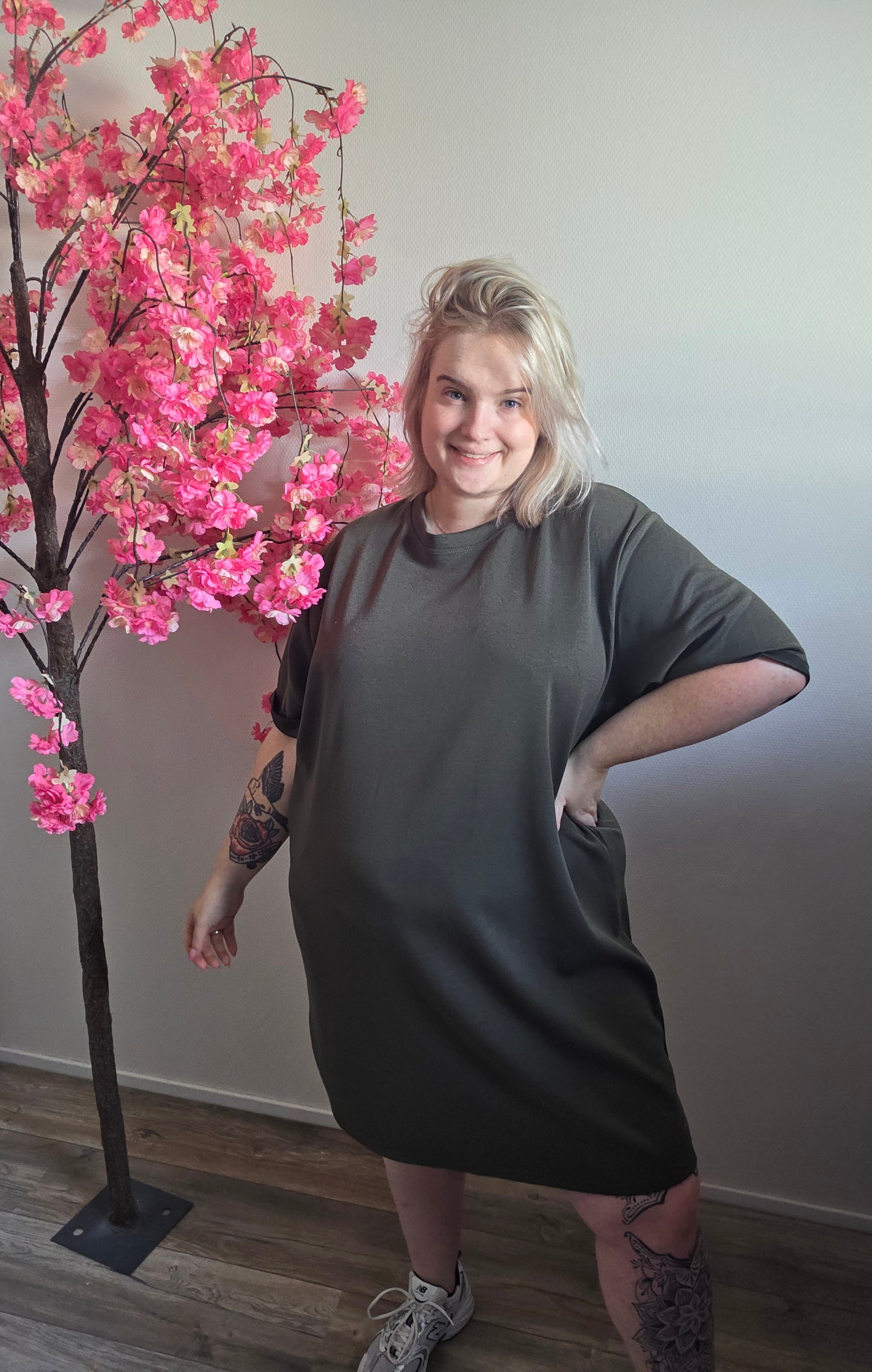 T-Shirt Dress met riem (In 5 kleuren)