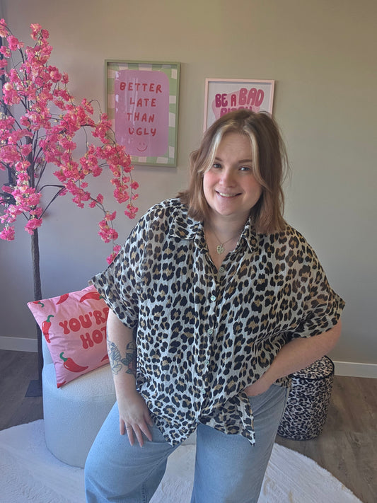 Linnen Panter Blouse (In 4 kleuren)