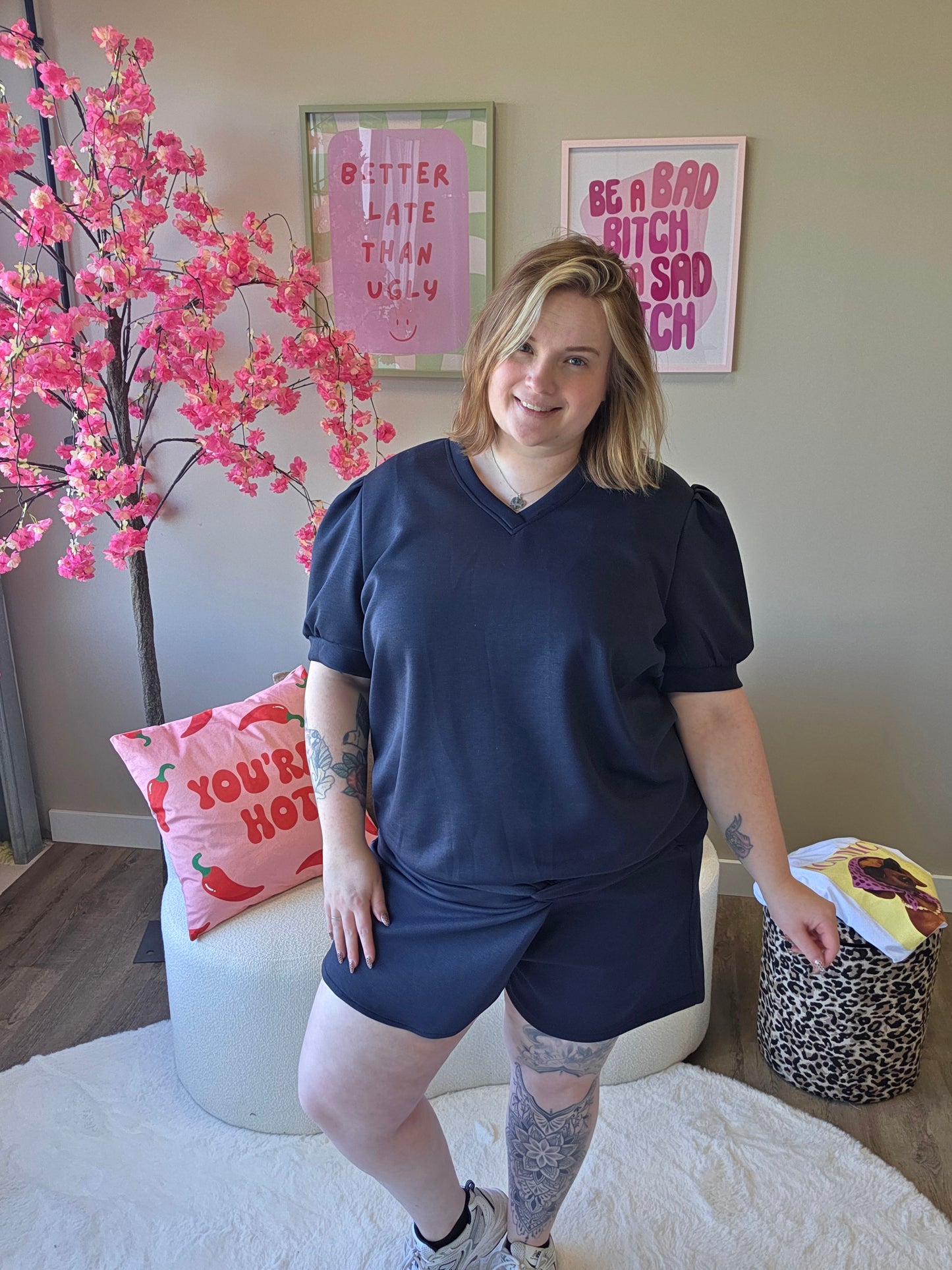 Skort Setjes Met Knoop (In 4 kleuren)