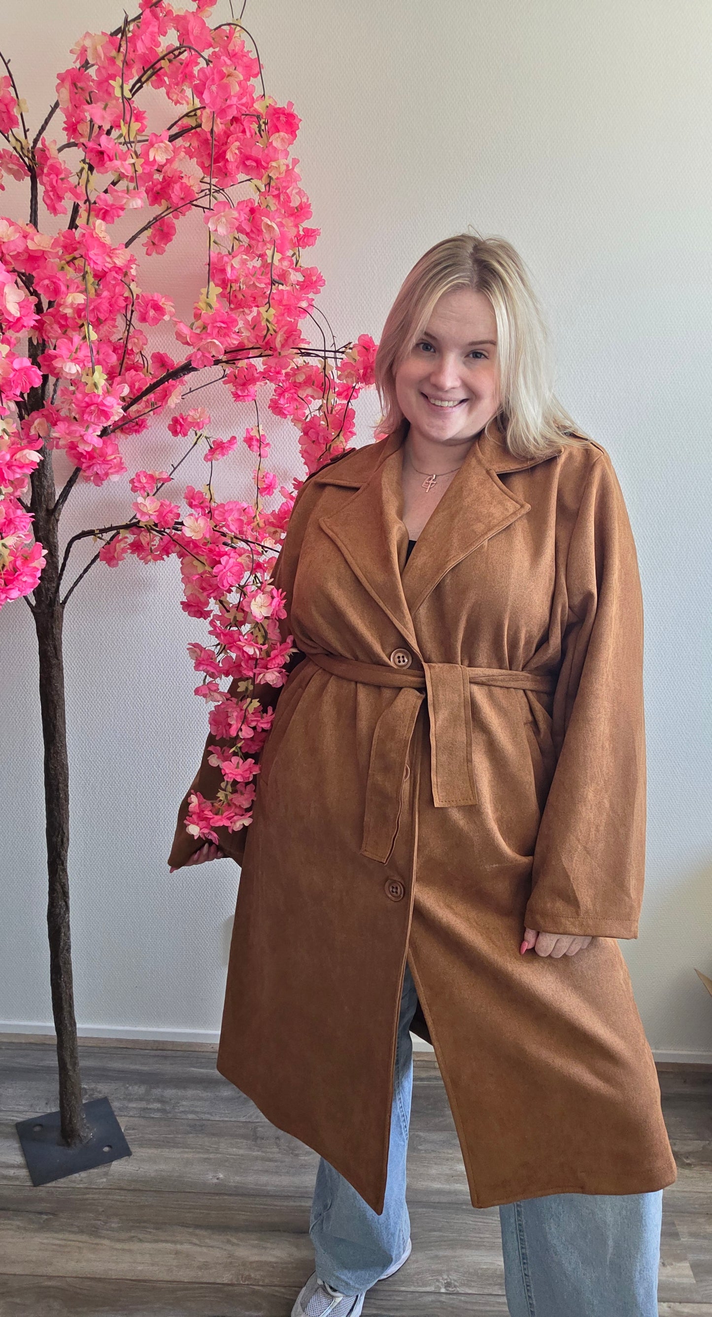Suede Look Trench (In 2 kleuren)
