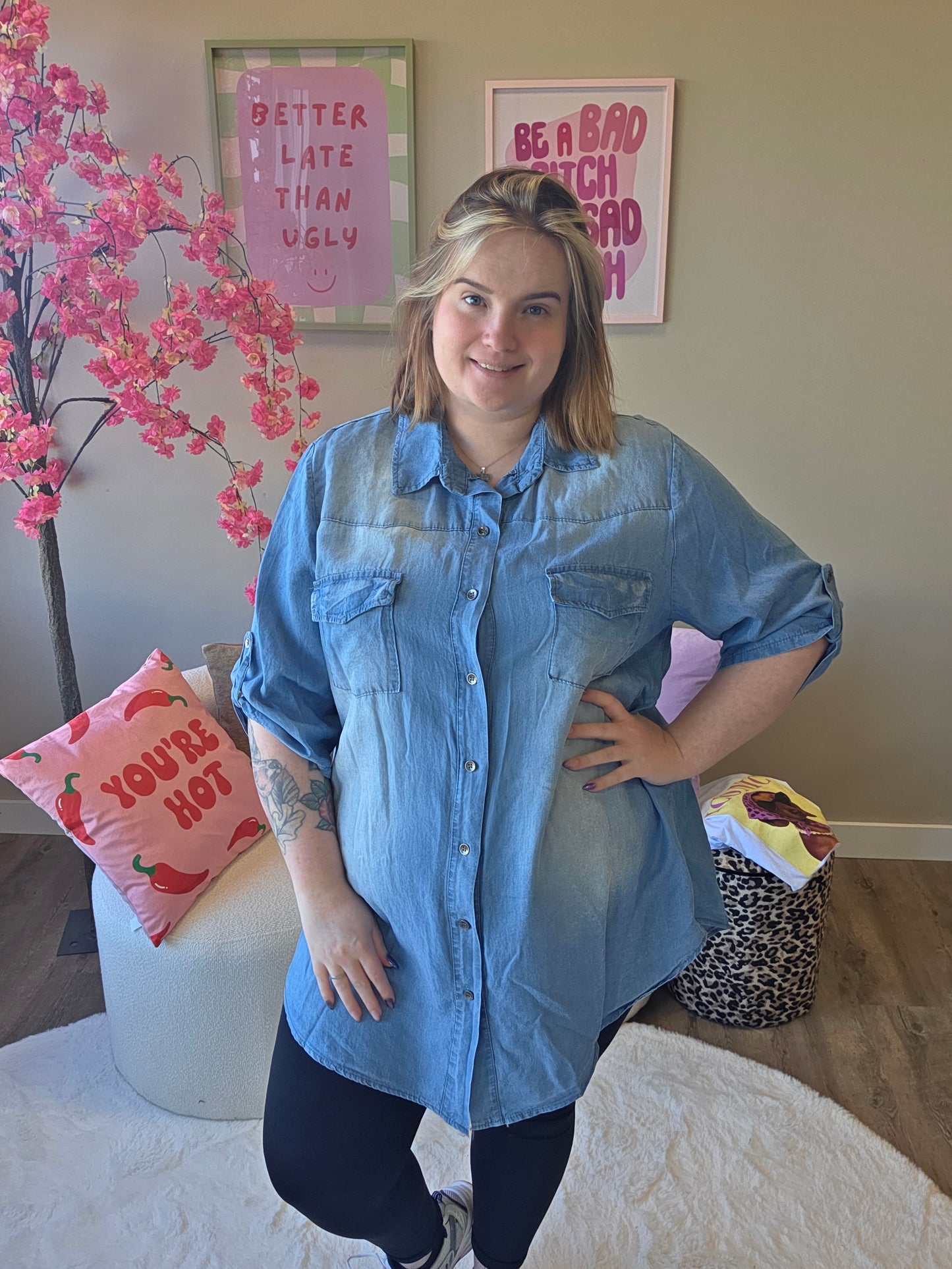 Spijker Blouse (in 2 tinten)