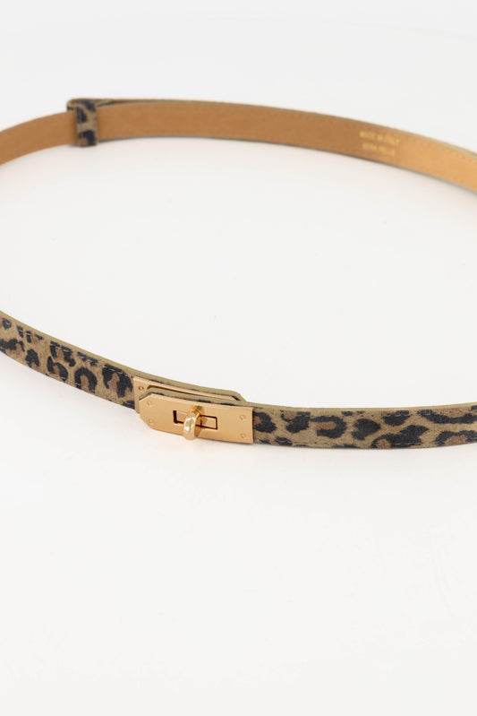 Garcia Leopard Suede Belt