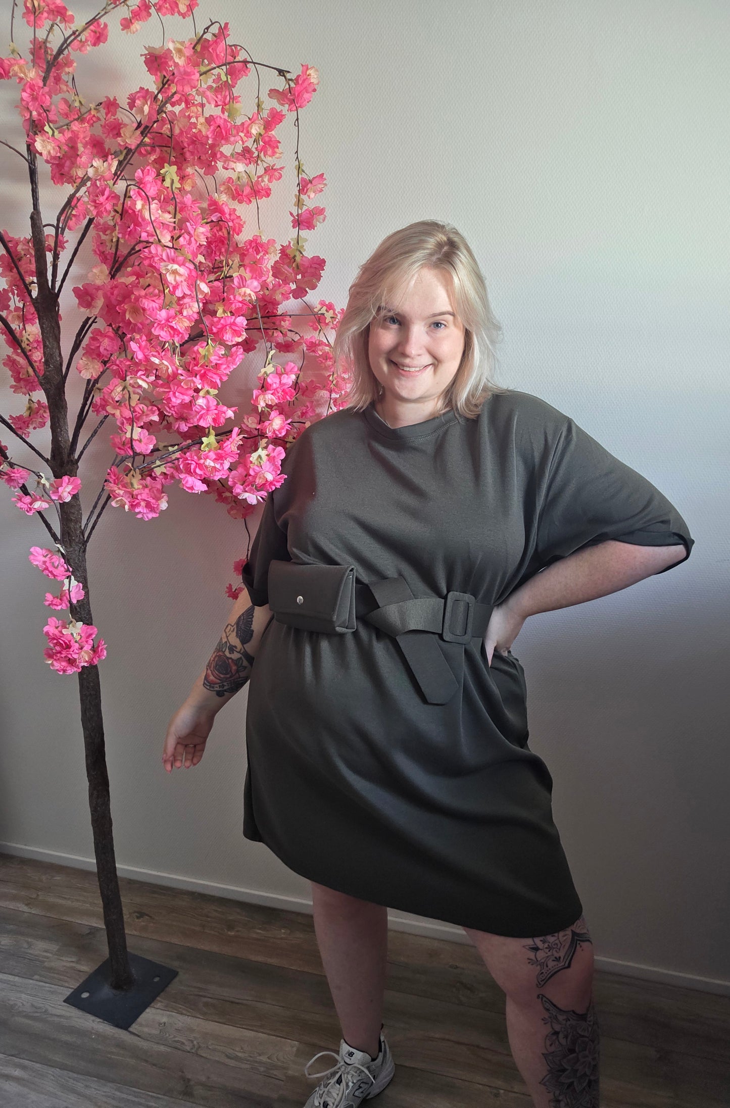 T-Shirt Dress met riem (In 5 kleuren)