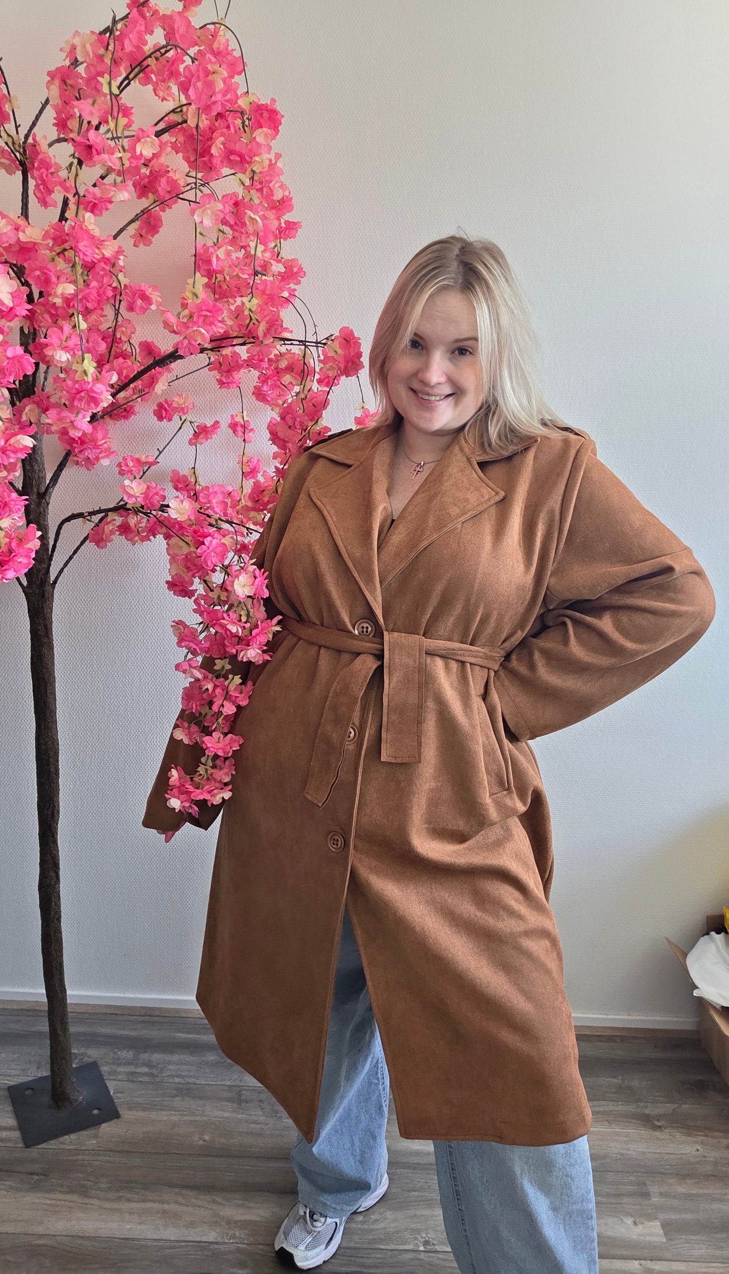 Suede Look Trench (In 2 kleuren)