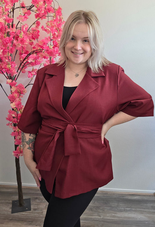 Nikki Curvelly Magic Waist Blazer Bordeaux