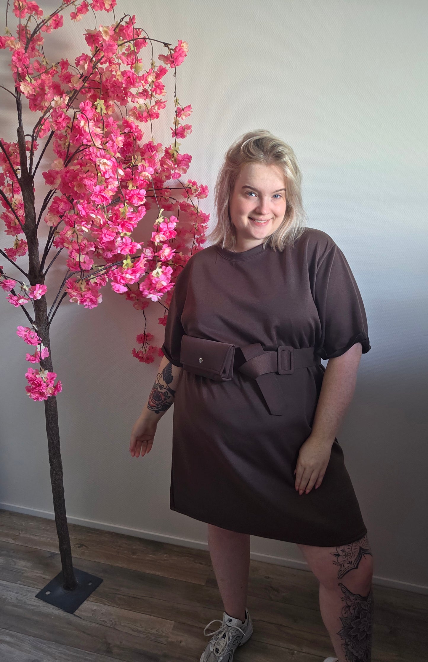 T-Shirt Dress met riem (In 5 kleuren)