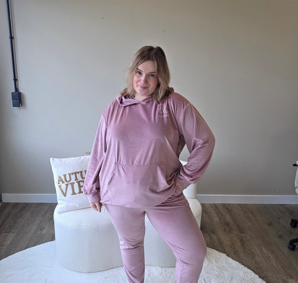 NC Loungewear Samtanzug in Blush Pink