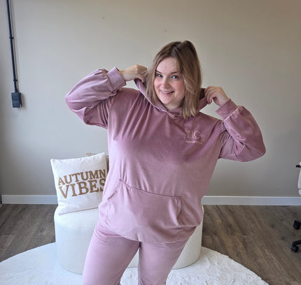 NC Loungewear Samtanzug in Blush Pink