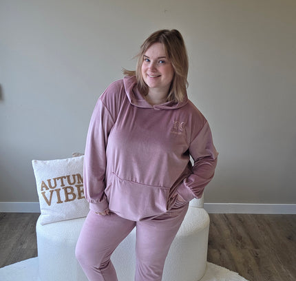 NC Loungewear Samtanzug in Blush Pink