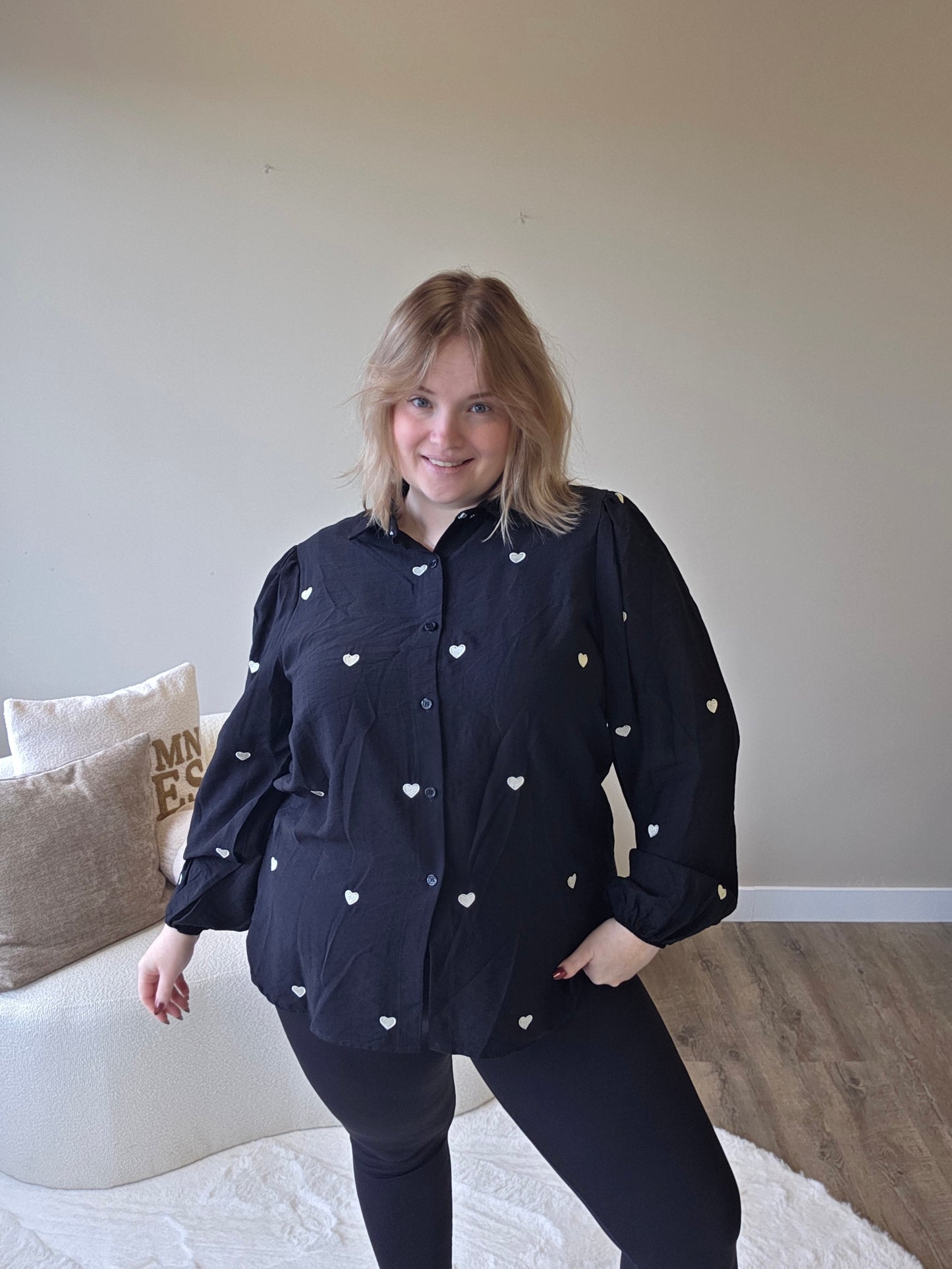 Hartjes Blouse (In 2 kleuren)