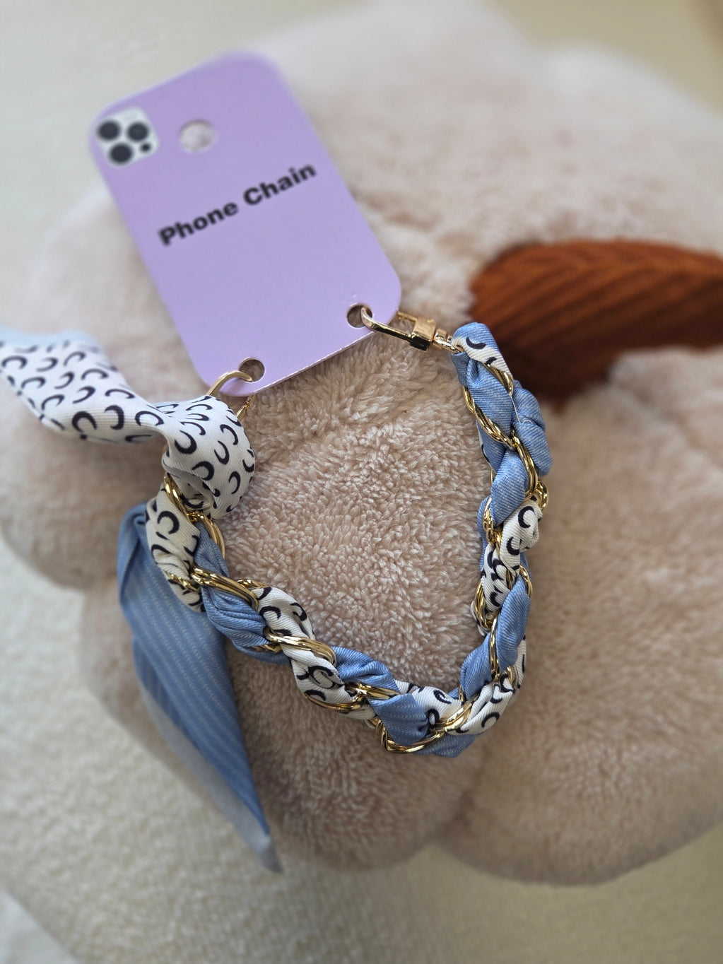 Phone Chain Skarf Blue