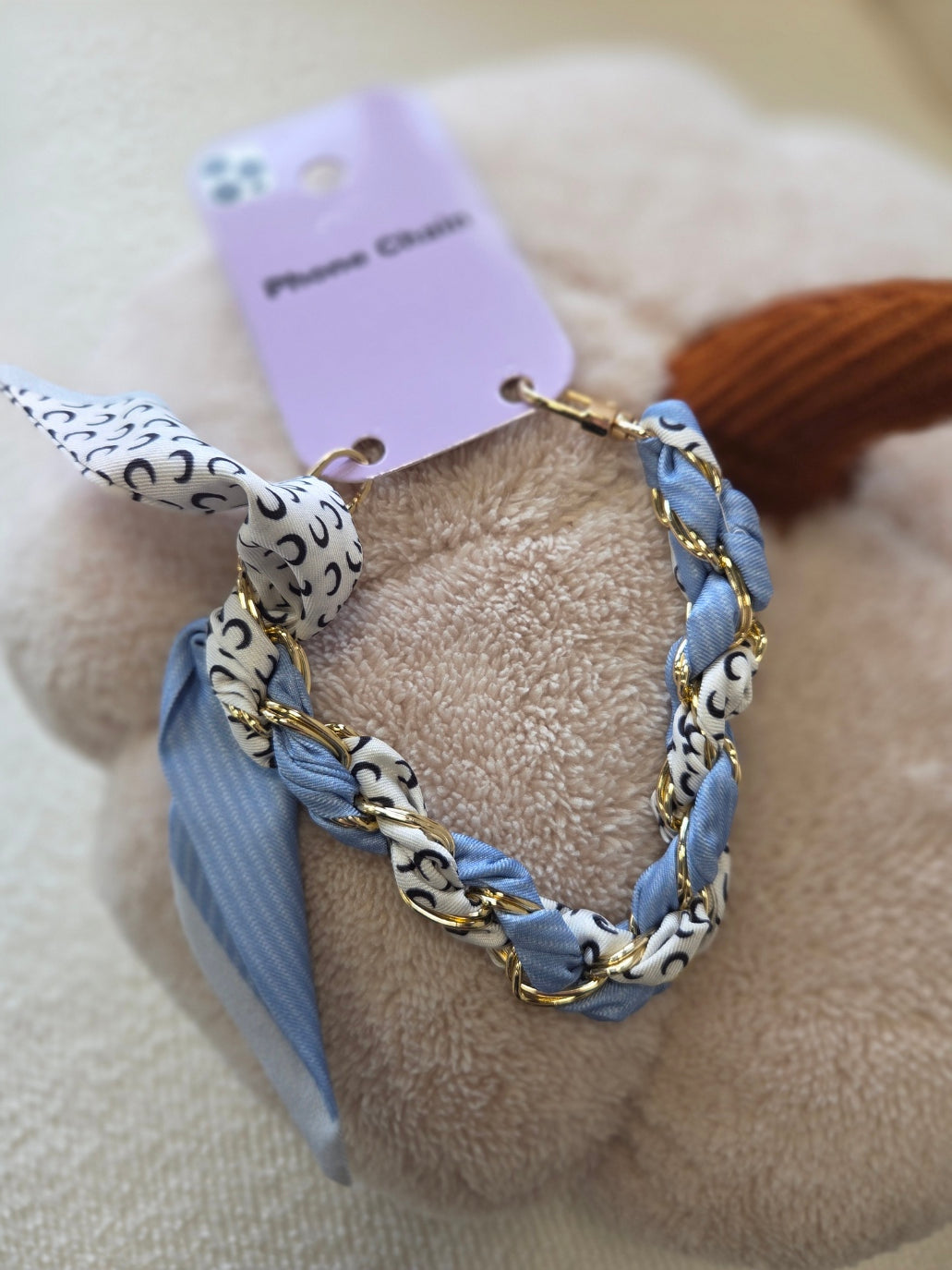 Phone Chain Skarf Blue