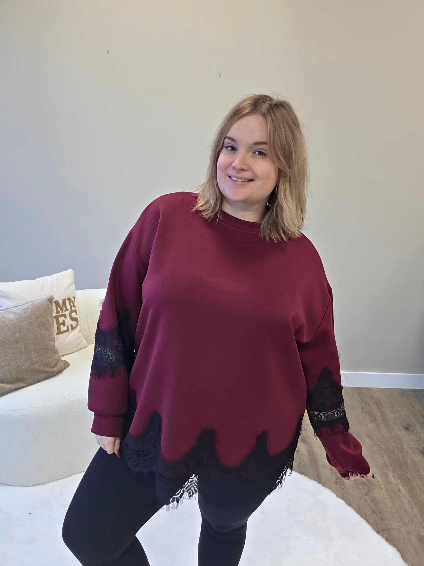 Trui Met Kant (In 3 kleuren)