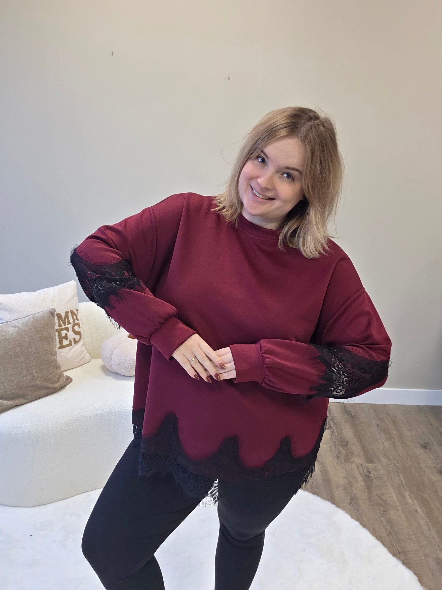 Trui Met Kant (In 3 kleuren)