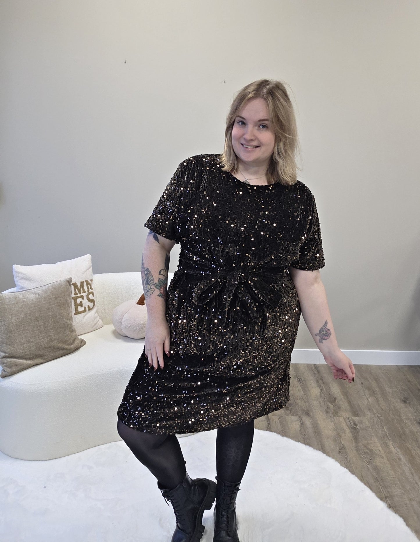 Pailletten jurk (In 3 kleuren)