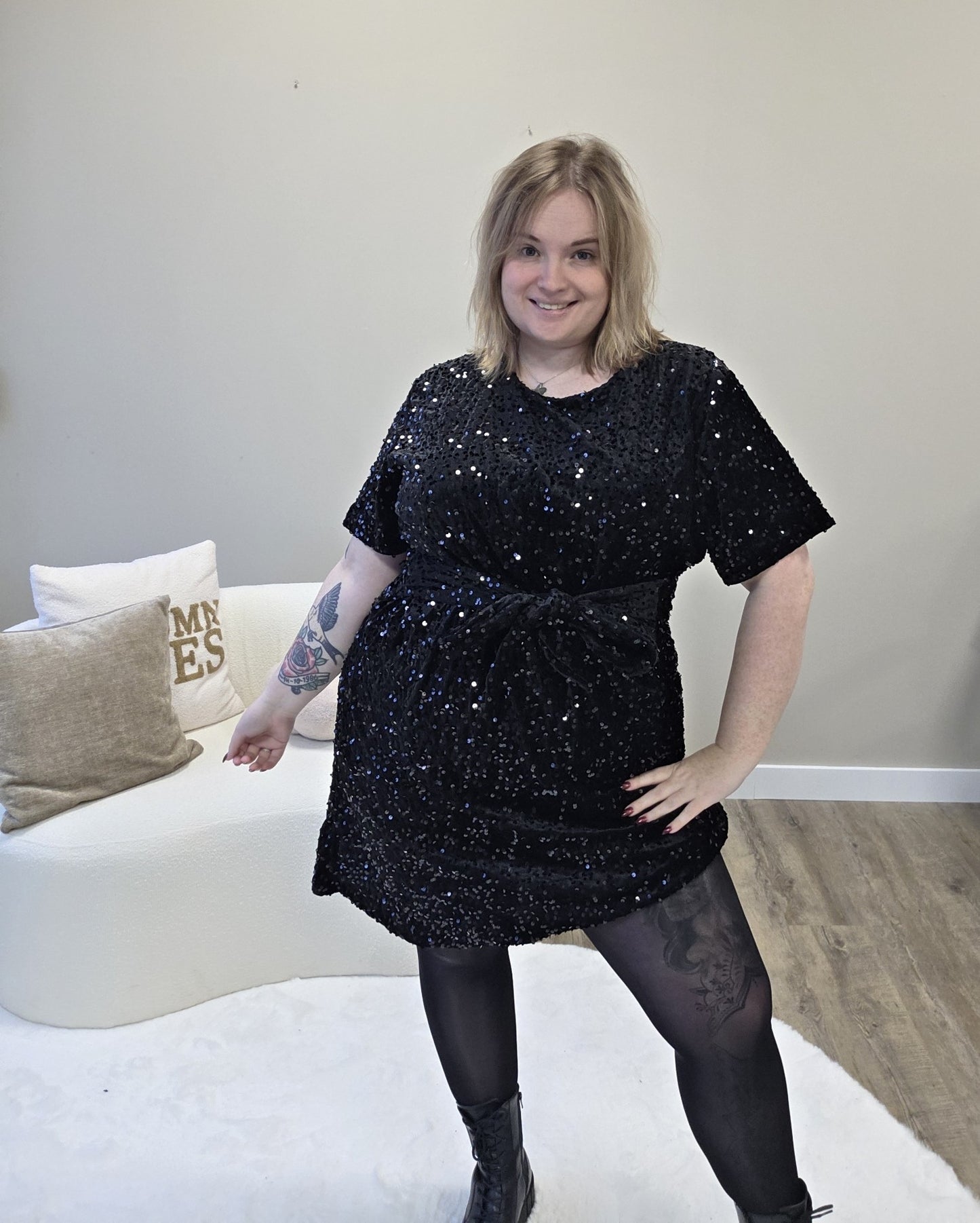 Pailletten jurk (In 3 kleuren)