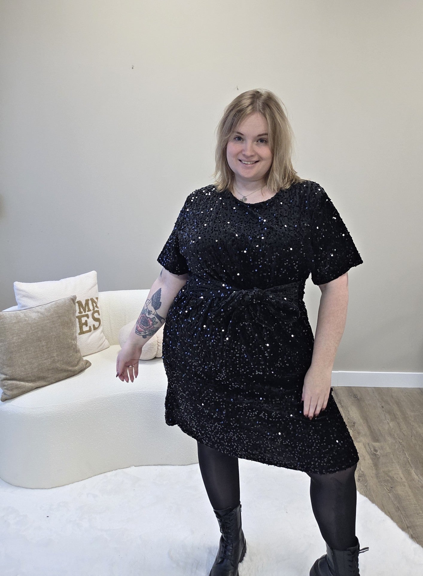 Pailletten jurk (In 3 kleuren)