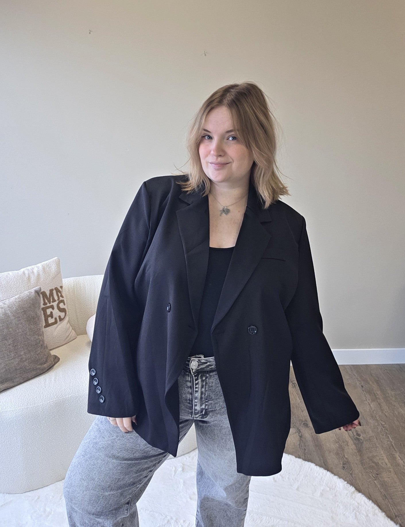 Basic knoop blazer (In 4 kleuren)