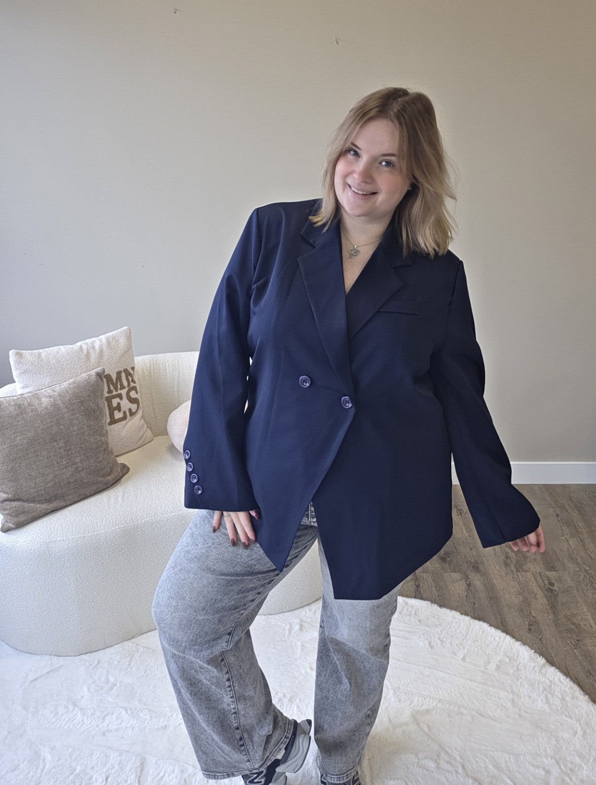 Basic knoop blazer (In 4 kleuren)