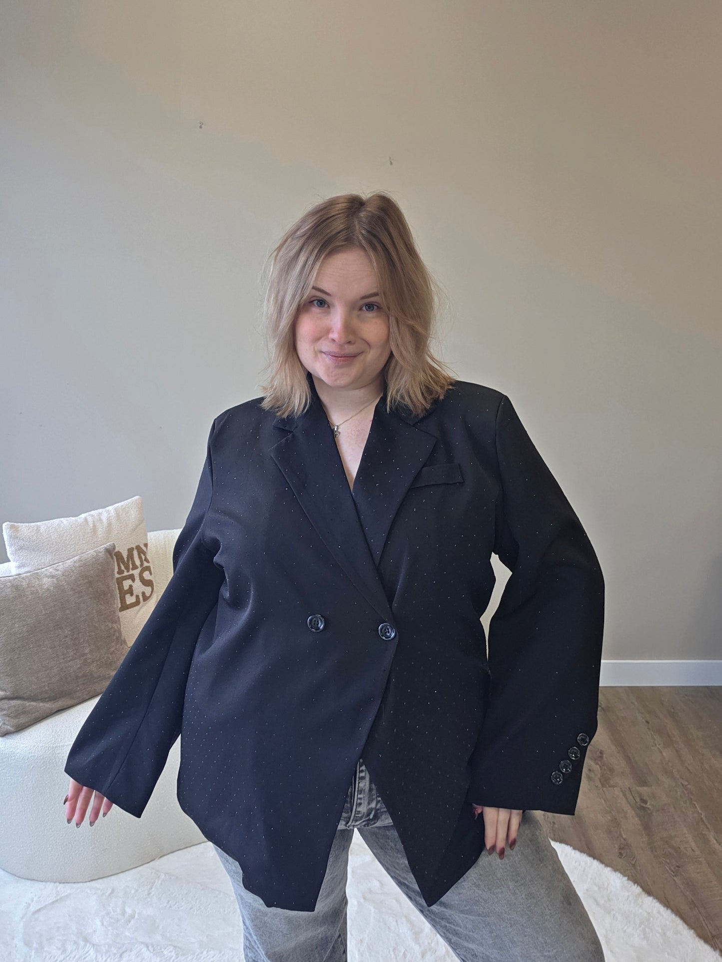 Basic Stras Blazer in (In 3 kleuren)