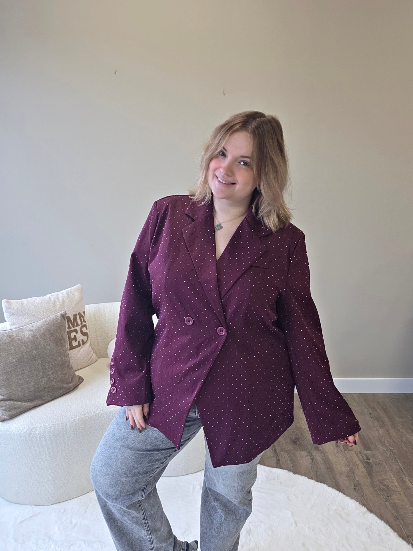 Basic Stras Blazer in (In 3 kleuren)