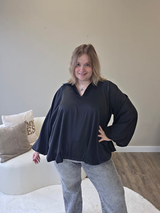 Pofmouwblouse (in 2 kleuren)