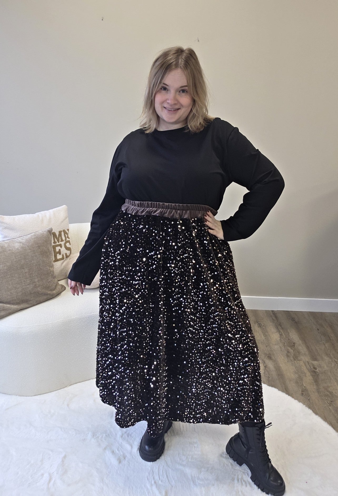 Pailletten Rok in 2 kleuren