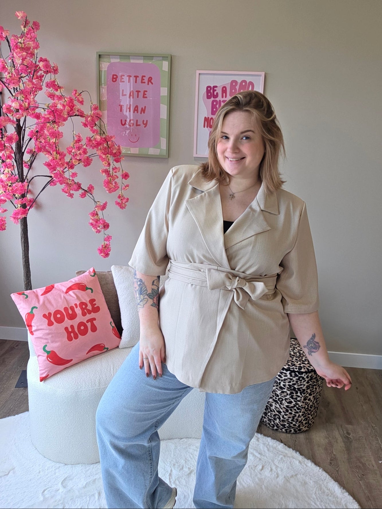 NC Exclusive Magic Waist Blazer Beige