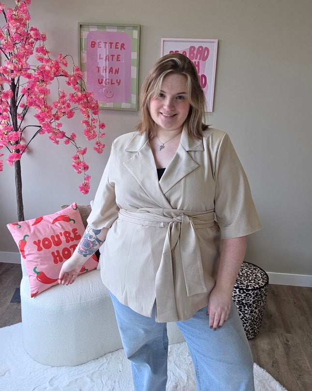 NC Exclusive Magic Waist Blazer Beige