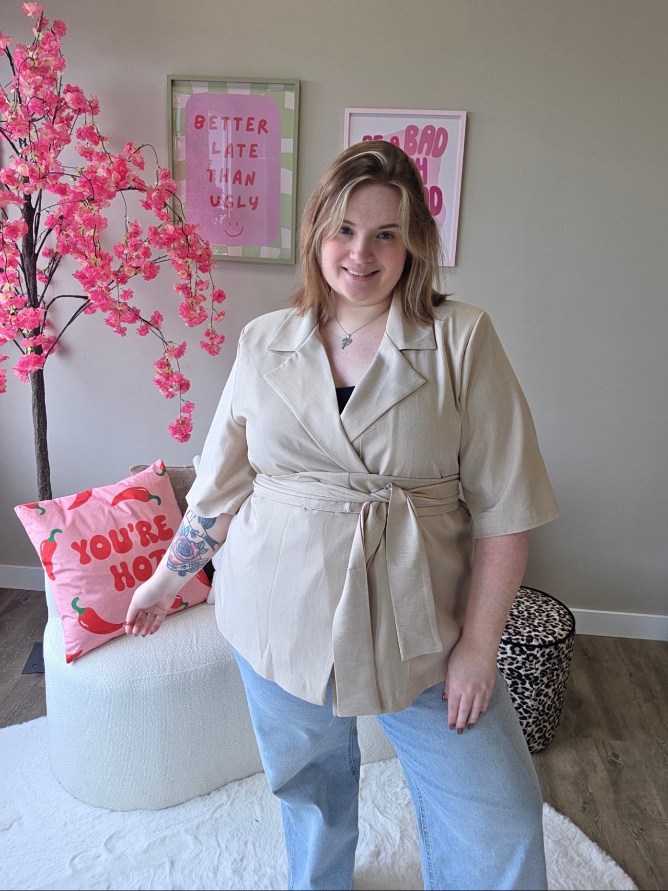 NC Exclusive Magic Waist Blazer Beige