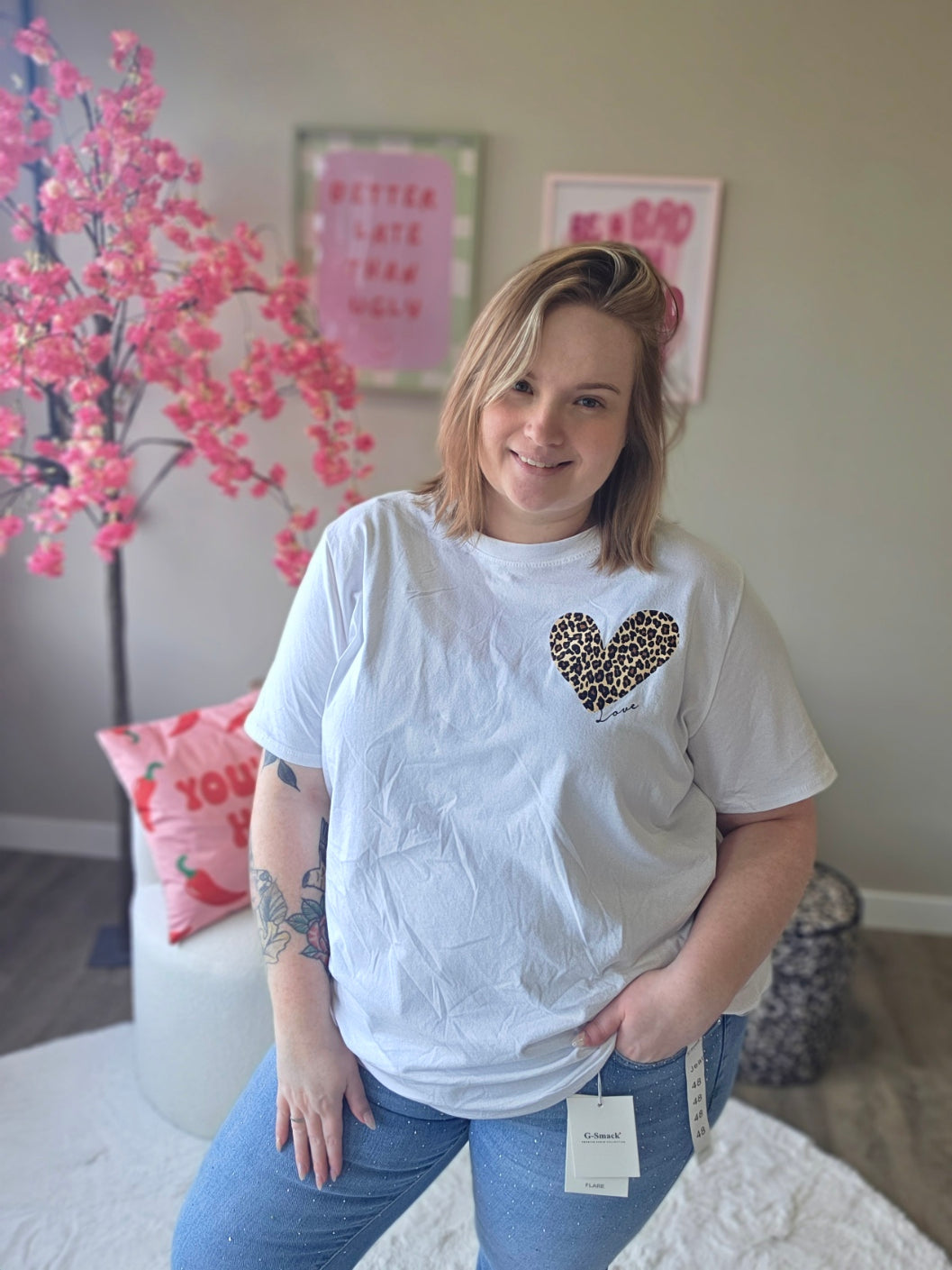 Leopard Amour Tee (In 3 kleuren)