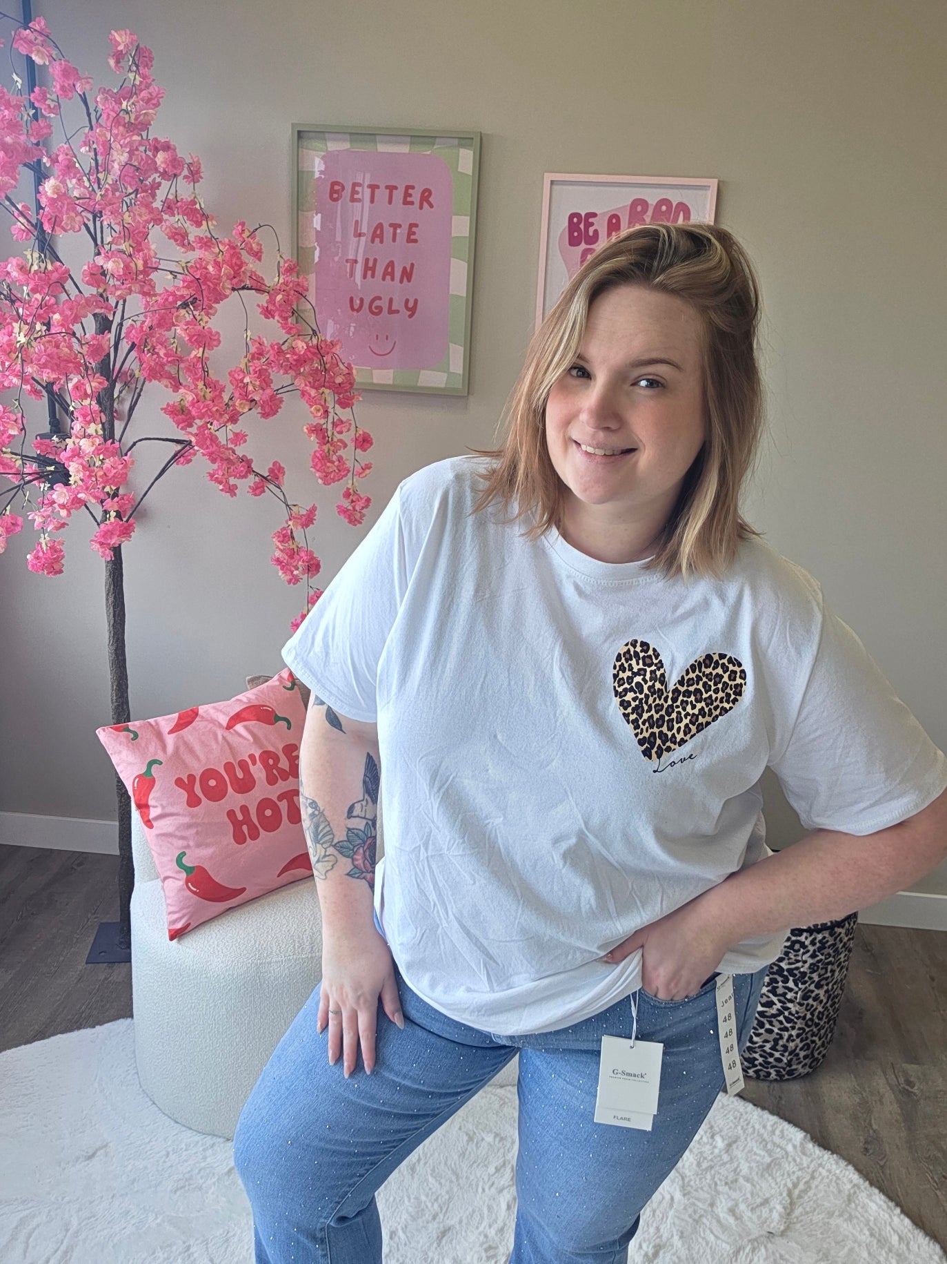 Leopard Amour Tee (In 3 kleuren)