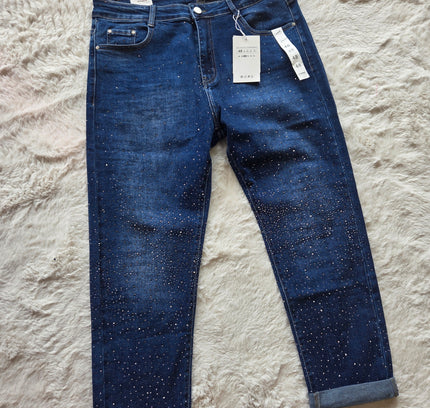 G-Smack Glitter Mom Jeans Blauw (SN173)
