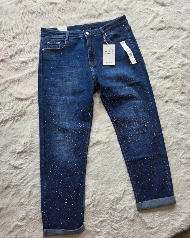 G-Smack Glitter Mom Jeans Blauw (SN173)