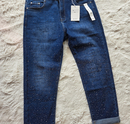 G-Smack Glitter Mom Jeans Blauw (SN173)