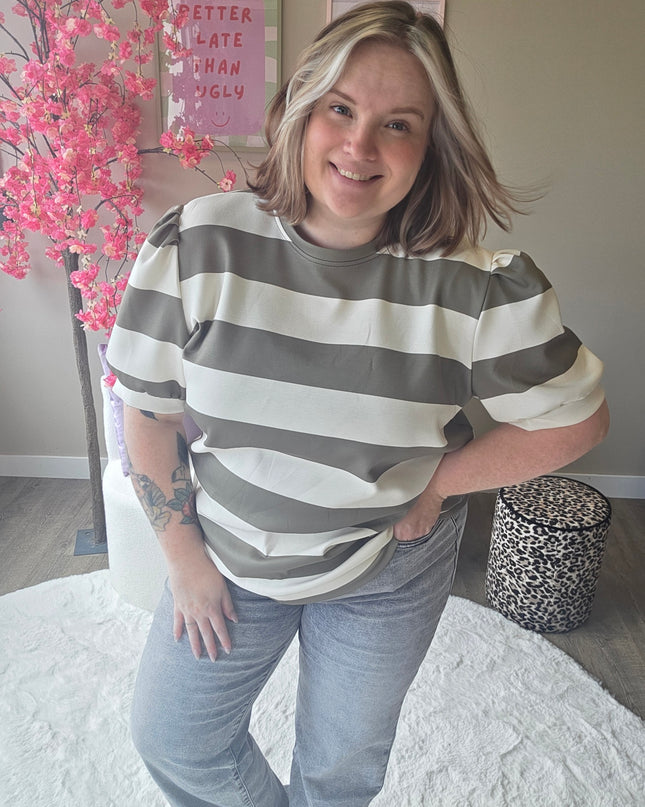 Pofmouw Streep Shirts (In 3 kleuren)