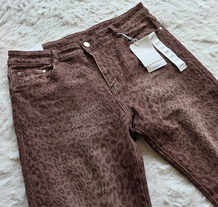 S-smack mom jeans panter bruin | ZN284