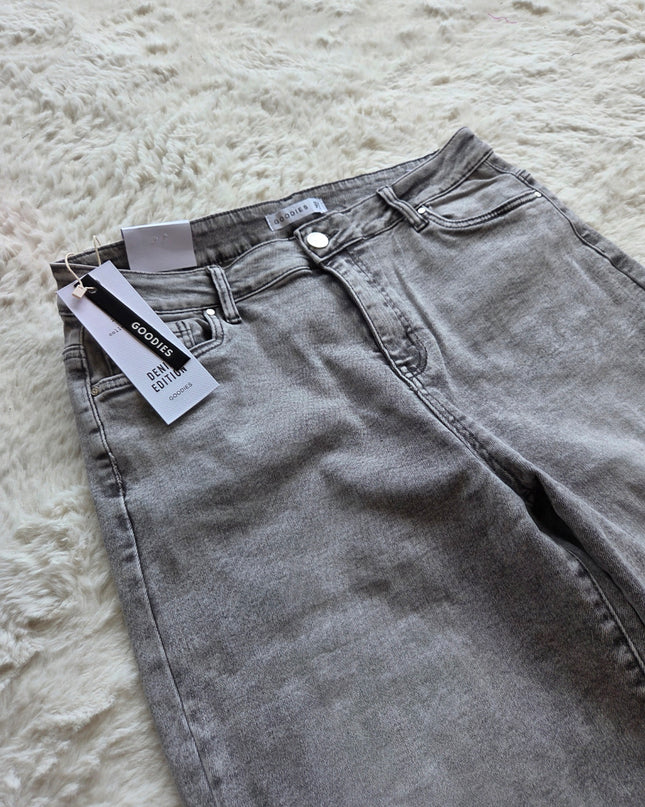 Goodies wideleg jeans grijs | DJ2599